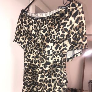 Pink Lily Cheetah Print Romper